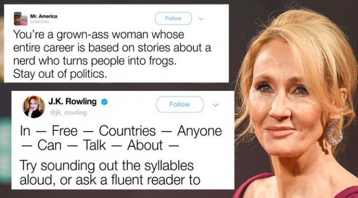 1. J.K. Rowling on freedom of speech: