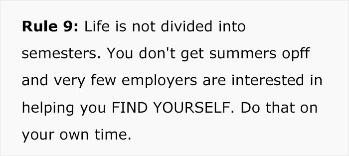 Find yourself on your OWN time, lol