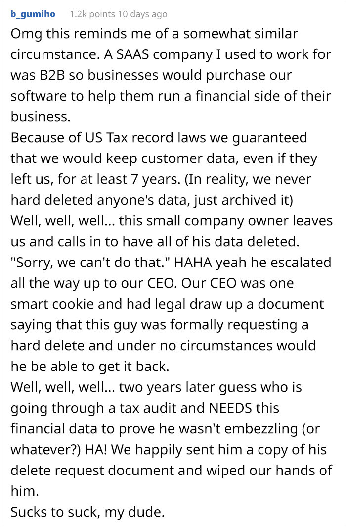 Even customers do the same thing too.