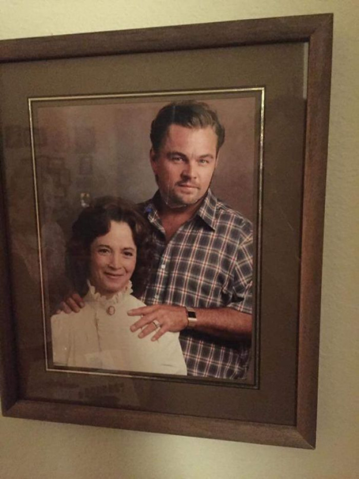 4. This lady put a photo of Leonardo DiCaprio over her horrible late husbands face!
