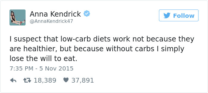 5. She gets it. Diets suck.