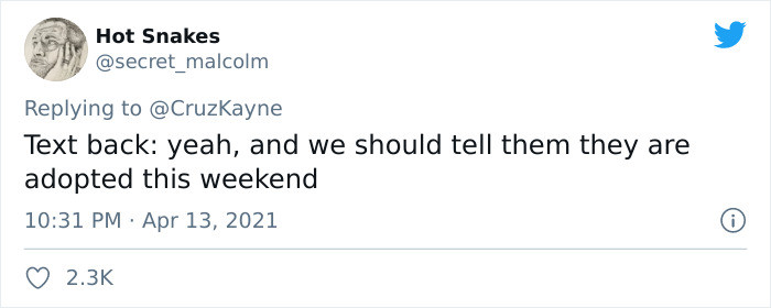 You're being adopted!