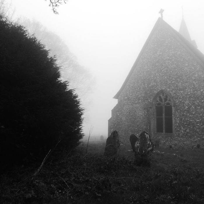 Some head stones were visible