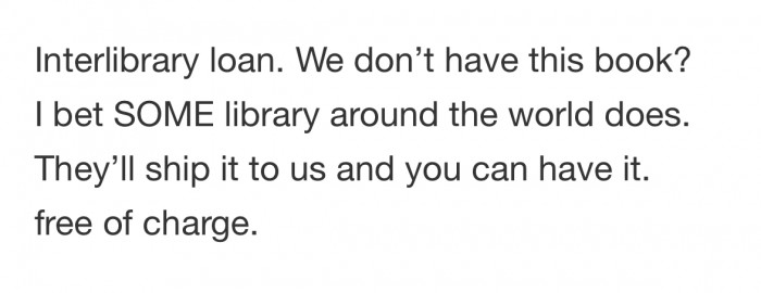 2. For library books