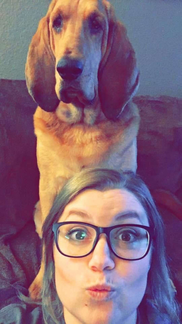 1. Meet Taylor and her furry friend Bentley.