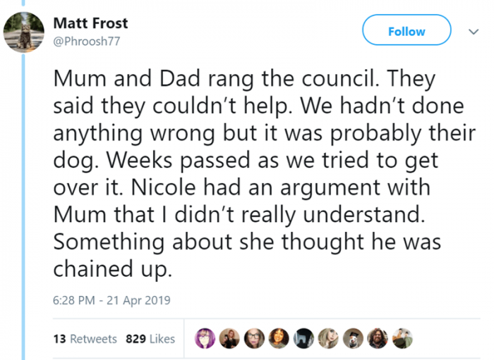 No one took it as badly as the sister, Nicole.