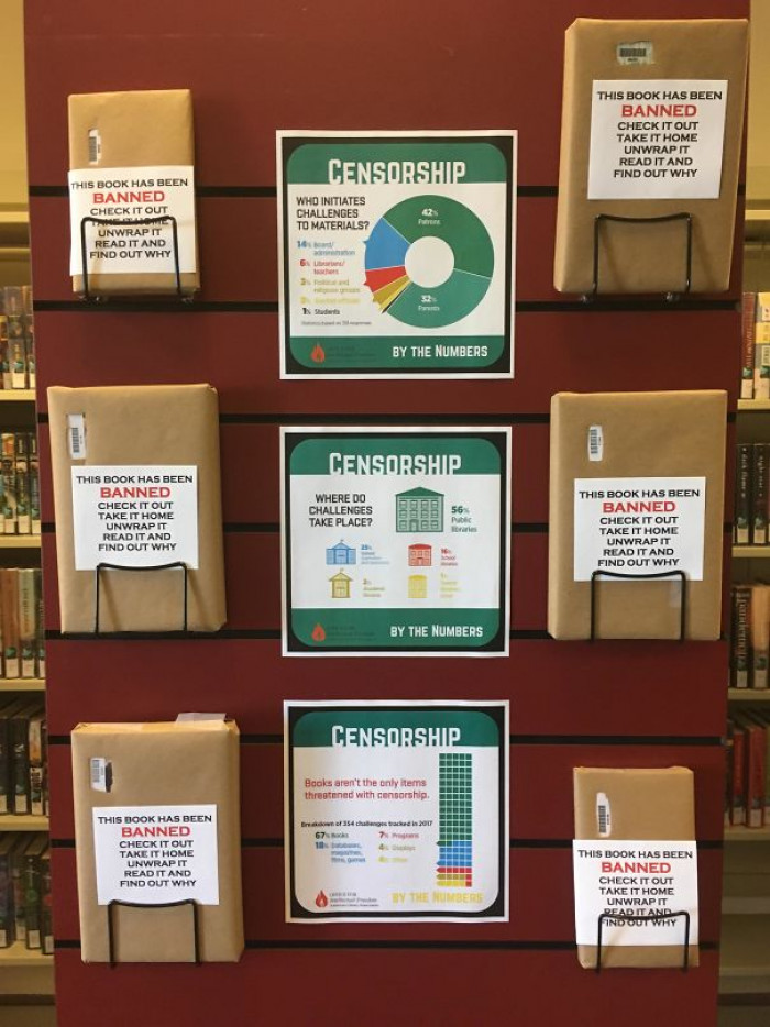 “Banned Books Display At My Local Library”