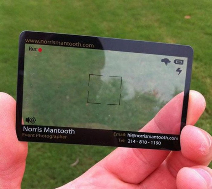 1. This photographer turned his business card into a viewfinder.