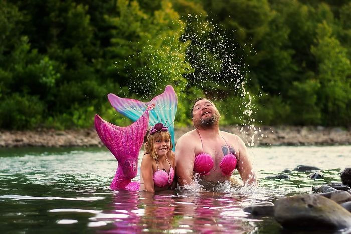 4. You never say no to your daughter's mermaid photoshoot
