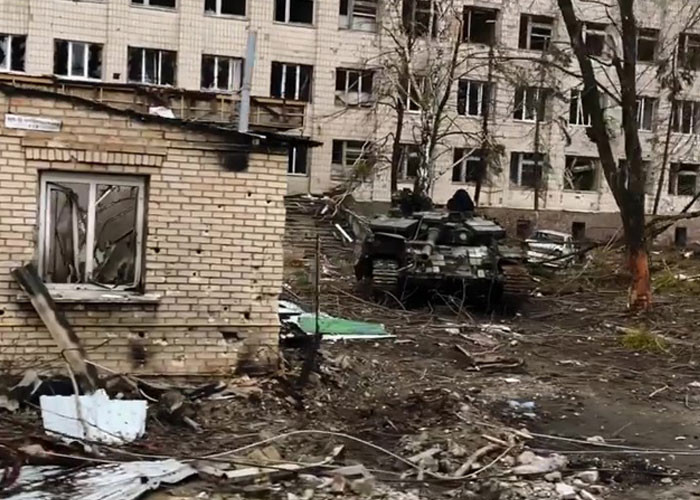 The remains of a destroyed tank remind the world that Ukraine is engulfed in a world of suffering, loss, and death