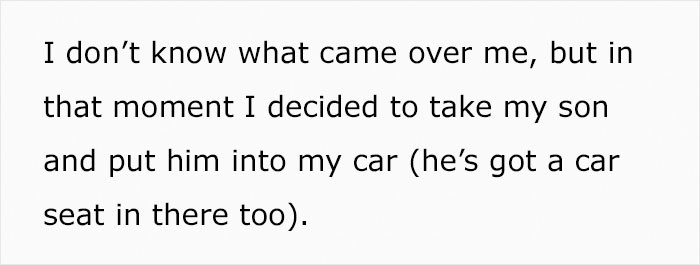 So now the son shifts from the mother's car to his father's car.