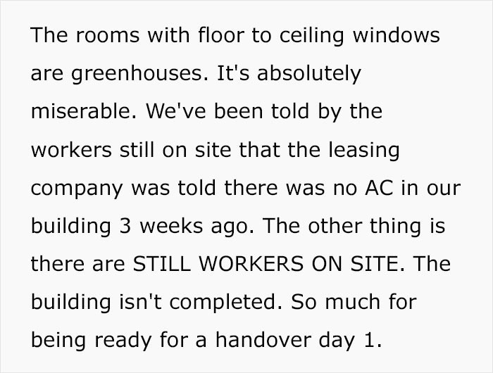 The building is basically a greenhouse, and working without A/C is a nightmare.