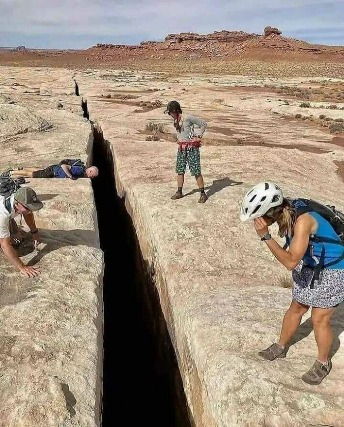 5. The Black Crack, A 65-Foot-Deep FissureIn Canyonlands National Park, Utah