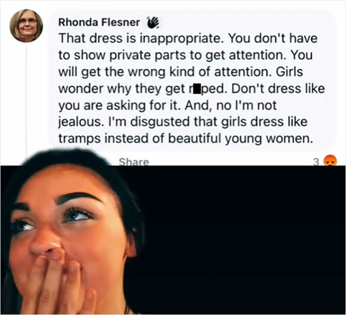 The dress is inappropriate