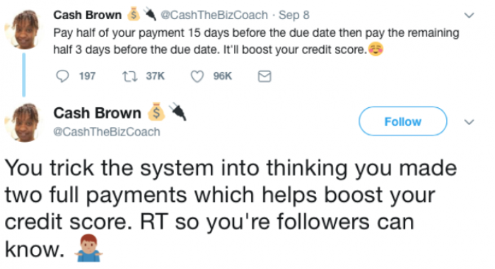 8. Boost that credit, baby!
