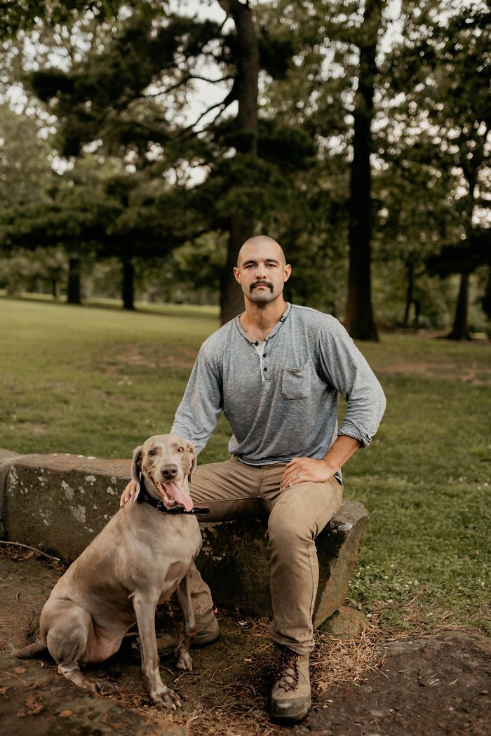 #41 My Girlfriend Didn’t Like My Mustache. I Shaved It For Her, But Not Before Having A Professional Photo Shoot With My Dog