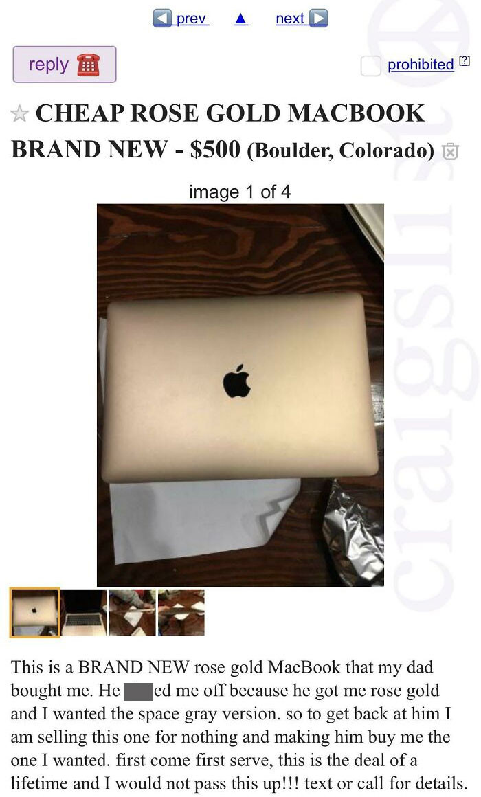 18. So ungrateful. Also, somewhere deep inside, I wish I could find this guy so I could buy it for a much lower price.