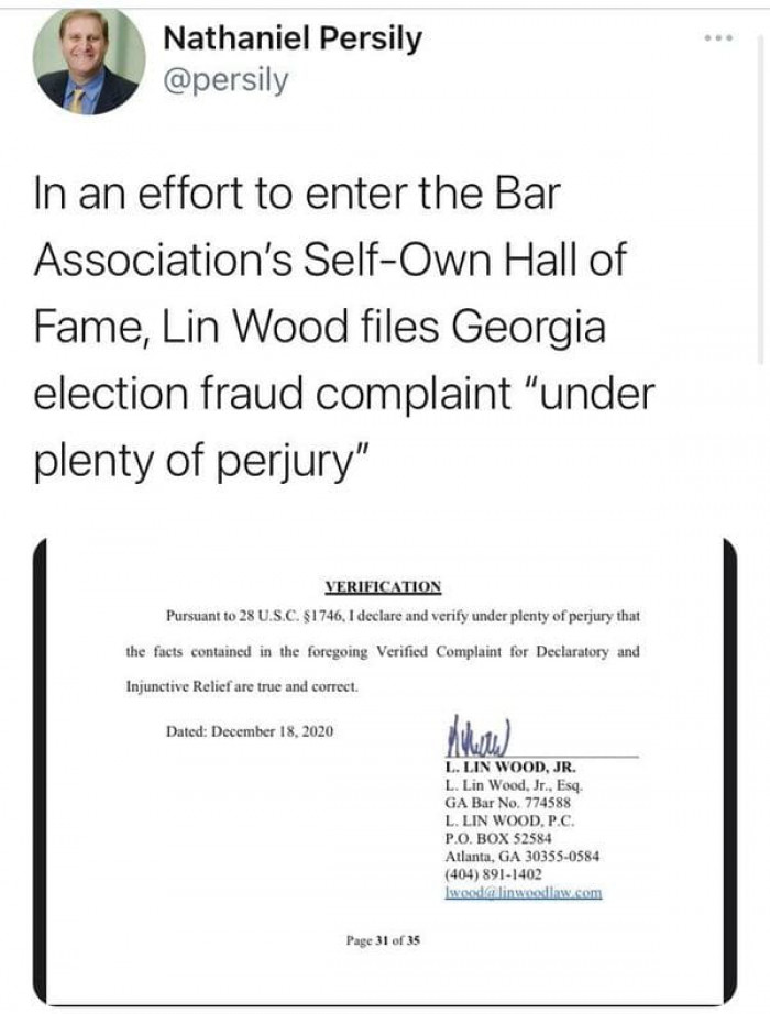 10. The bar association's self own Hall of fame