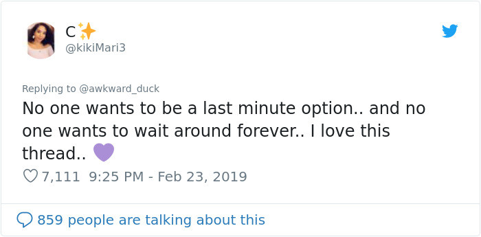 Don't even be a first option; make sure you're the ONLY option.