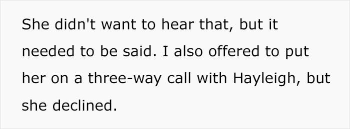 But Jennifer wasn't interested in reconciling with her sister.