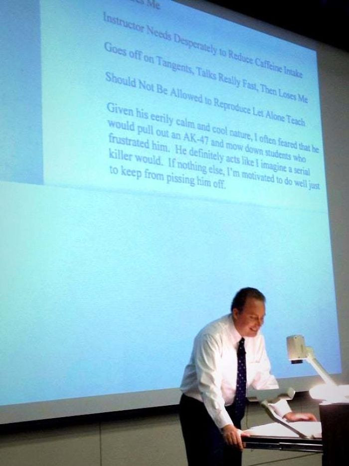 #45 Professor Reads His Reviews During The Course