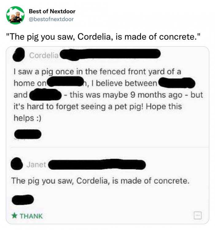 27. Cordelia is not a pet; sorry.