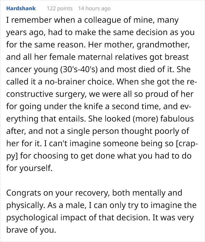 It was very brave of her.