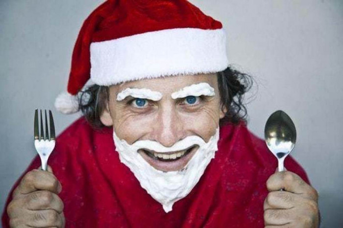  This Santa eats more than just cookies...