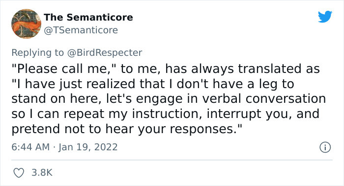 What 'Please call me' means