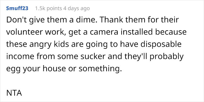 Thanks for the volunteer work though