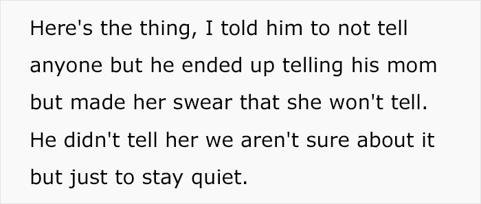 Our OP explained that she had asked her husband not to tell anyone they were pregnant, but he went against her wishes and told his mother.