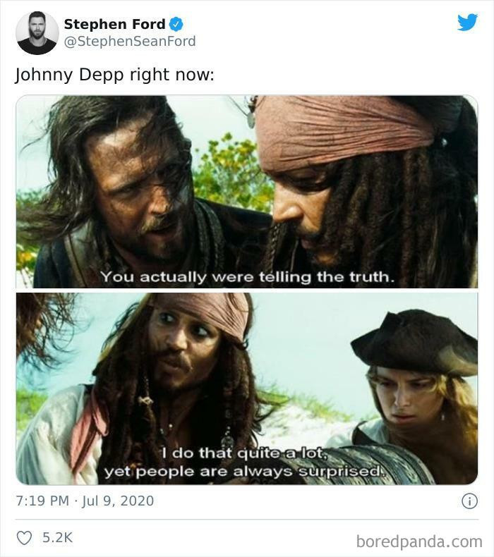 14. Whether as Jack Sparrow or Johnny Depp, he told us so.