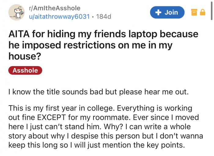 Here's the original Reddit post: