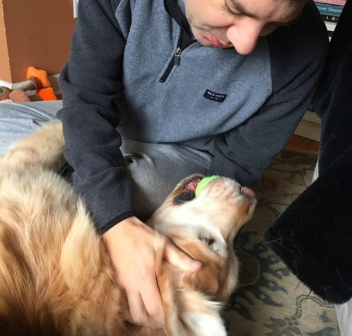 Cheddar is a super loving old dog who will befriend anyone willing to share some pats with him.