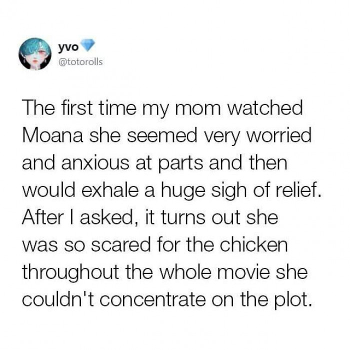 13. We are here for Hei Hei.