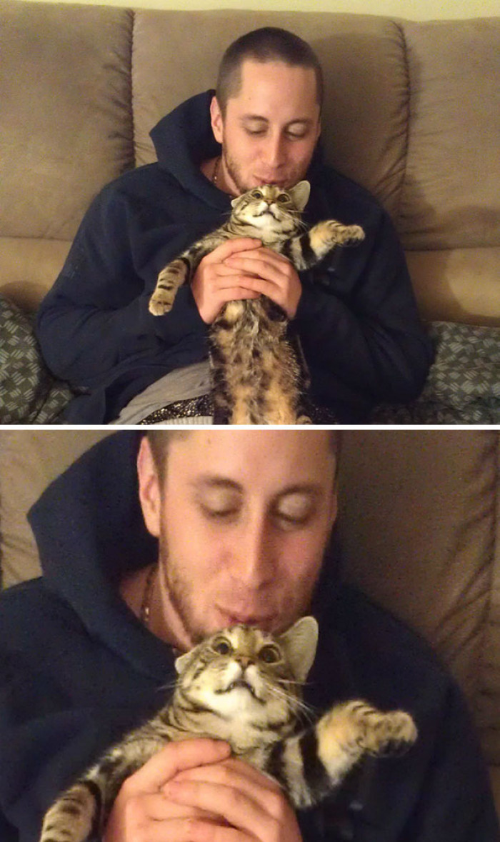 \#23 I Tried To Make My Boyfriend Take A Cat Beard Picture… This Was The Result