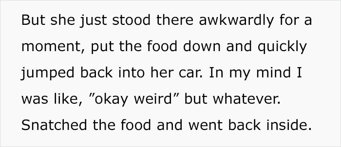 And she stood there awkwardly