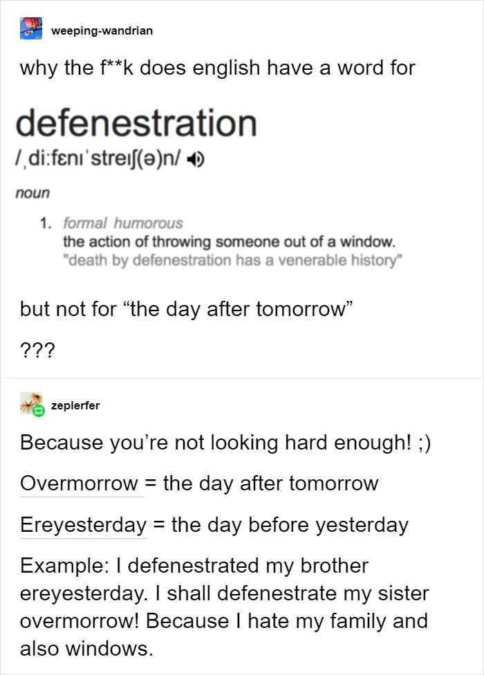 #3 Defenestration