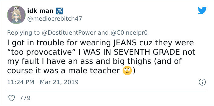 16. Are jeans too provocative?