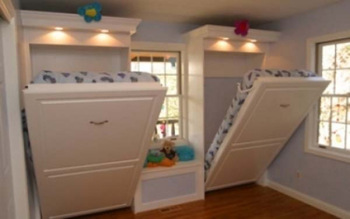 4. Turn your children's beds into these Murphy-type ones to maximize space and add a bit more fun to their bedroom.