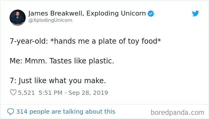 18. Well, I'll be damned. That's so sweet of you to volunteer to cook every night, sweetie.