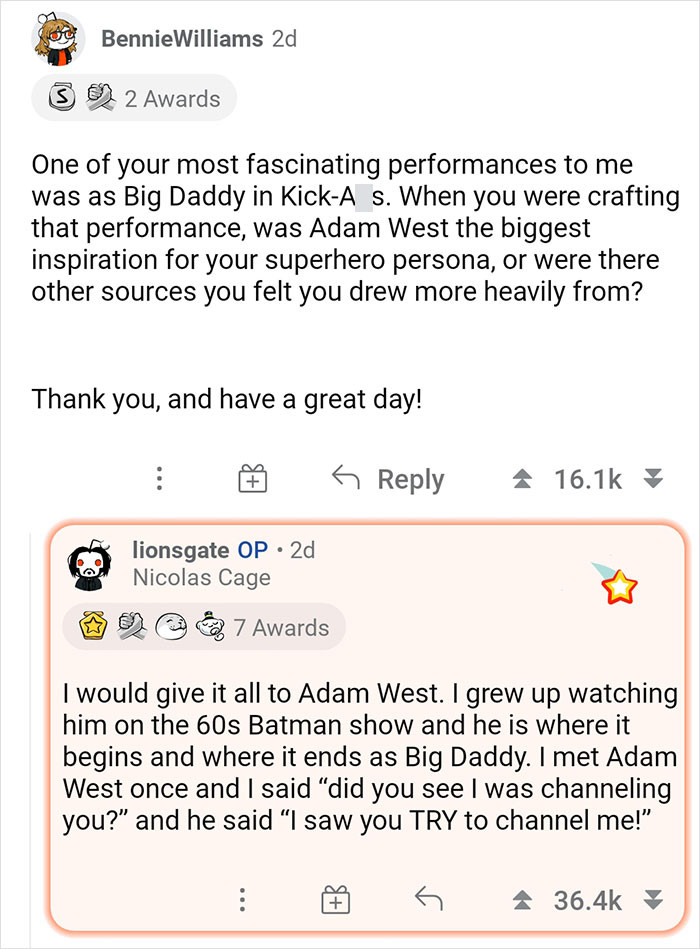 1. I saw you trying...