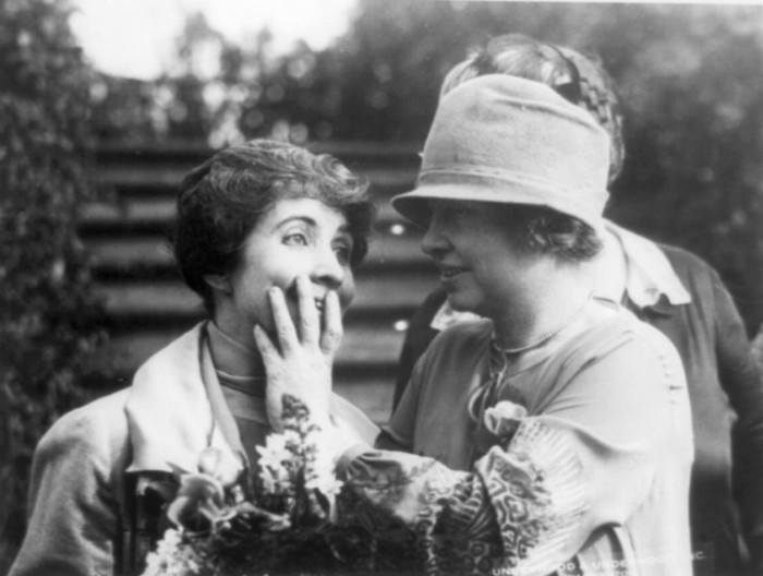 Helen Keller pictured here meeting the former first lady Grace Coolidge in 1926