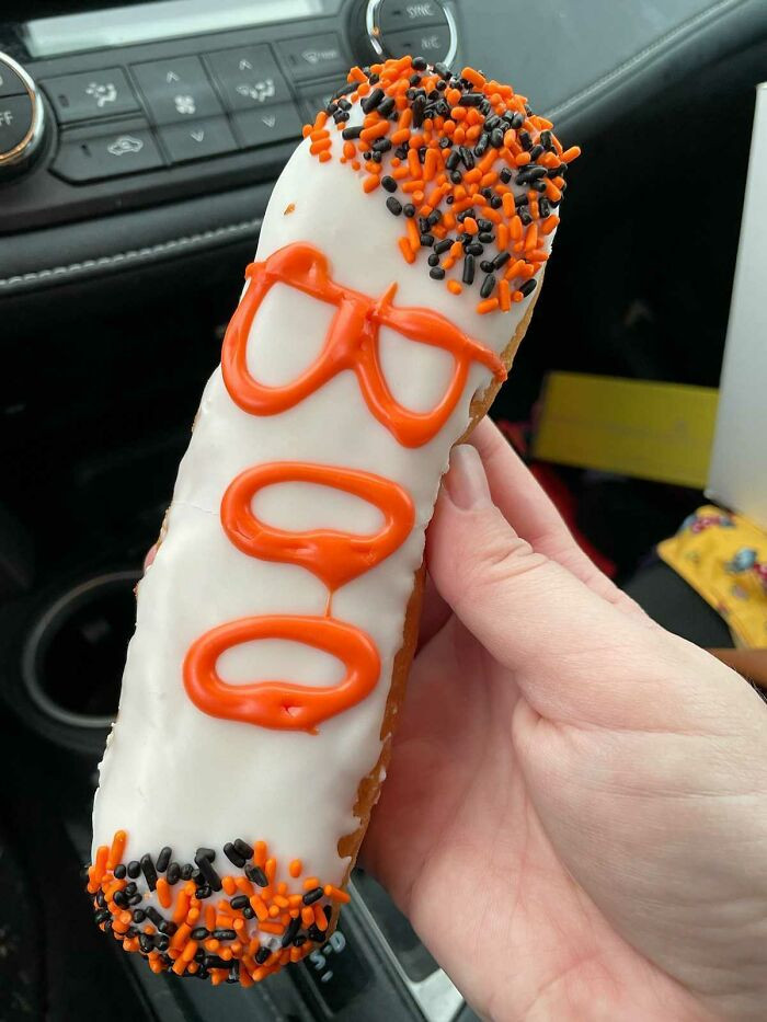 5. My 4-year-old keeps laughing at this doughnut wearing sunglasses with two mouths