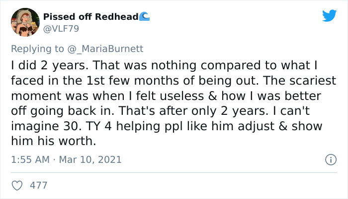 @VLF79 shares how out of the loop they felt after just two years of jail time.