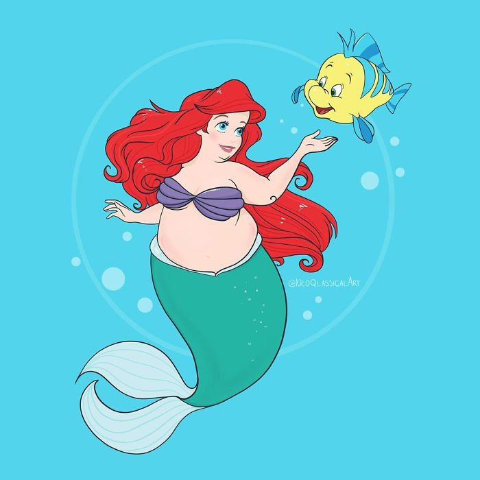Artists Recreations Of Disney Princesses As Plus Size Girls Sparked An Intense Online Debate 4019