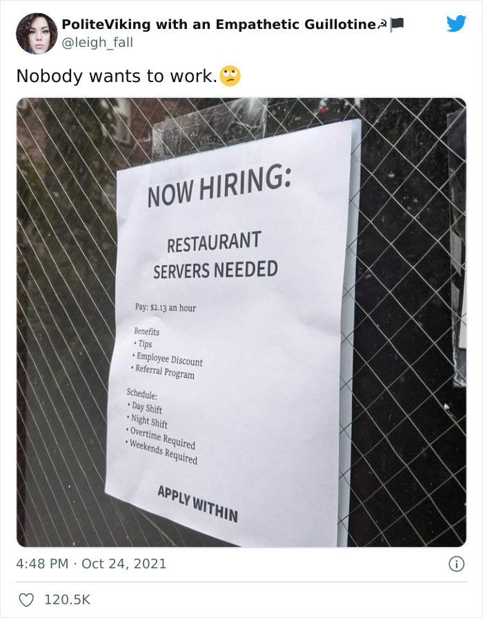 Now hiring.
