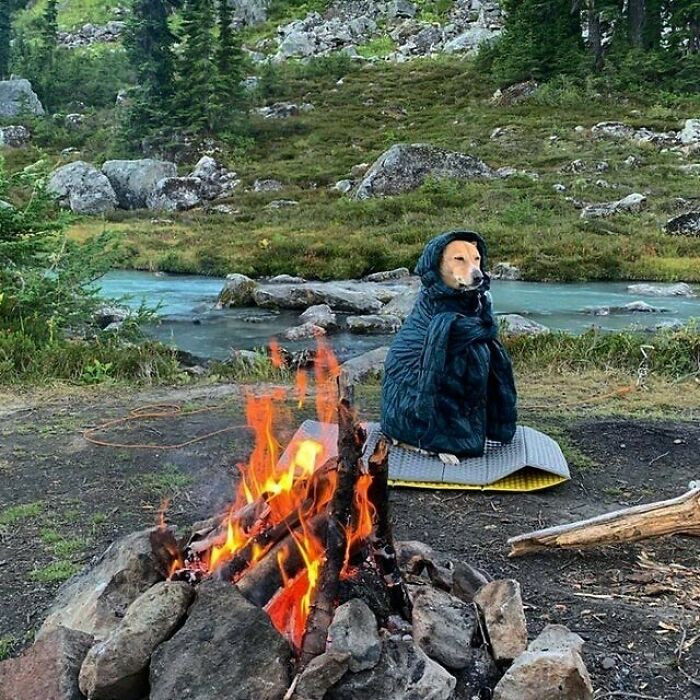 6. Making myself warm during these hard times