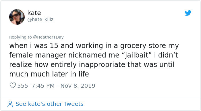 Hundreds of women posted their experiences with verbal sexual harassment at work, many of which are similar to Heather's story.