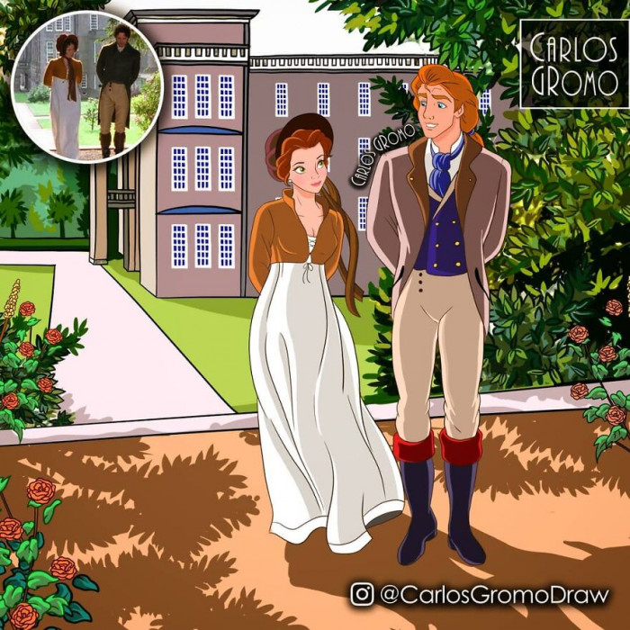 #8 Belle and The Beast in a scene from the adaptation of